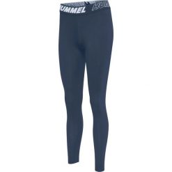 Damskie bawełniane legginsy o średnim kroju Hummel TE Maja. Niebieskie legginsy damskie Hummel, xs, bez wzorów, z bawełny, na fitness i siłownię. Za 160.00 zł.