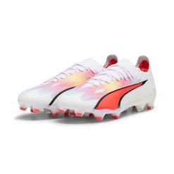 Korki Puma Future Ultimate Fg/Ag. Białe buty sportowe męskie Puma, bez zapięcia, do piłki nożnej. W wyprzedaży za 673.10 zł.