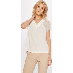 Answear - Top. Białe t-shirty damskie ANSWEAR, l, bez wzorów, z dzianiny, casualowe, bez kołnierzyka. W wyprzedaży za 49.90 zł.