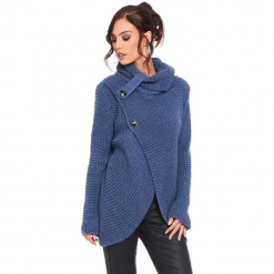 Kardigan "Stone" w kolorze niebieskim. Niebieskie kardigany damskie Cosy Winter, ze splotem. W wyprzedaży za 181.95 zł.
