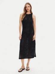 Roxy Sukienka plażowa ERJX603455 Czarny Regular Fit. Czarne sukienki damskie Roxy, na plażę, xs, bez wzorów, z bawełny, bez kołnierzyka, bez ramiączek. Za 169.99 zł.