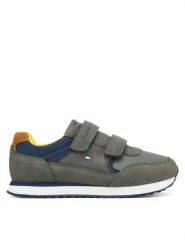 Tommy Hilfiger Sneakersy Low Cut Velcro Sneaker T1X9-35253-1960 S Zielony. Zielone buty sportowe chłopięce Tommy Hilfiger, bez wzorów, ze skóry, bez zapięcia. Za 359.99 zł.
