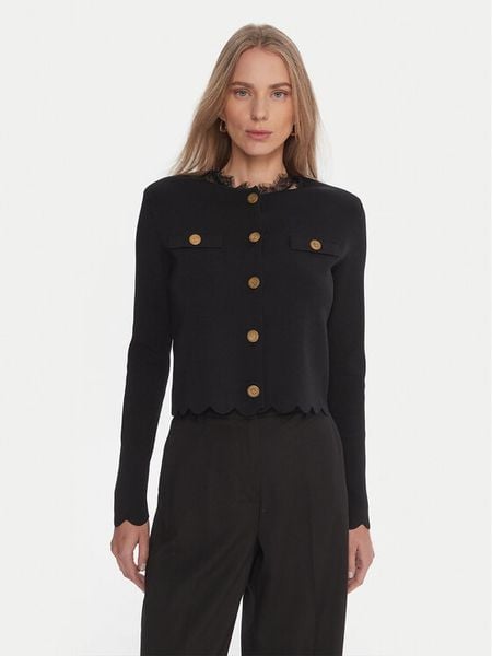 TWINSET Kardigan 252TP320A Czarny Regular Fit. Czarne kardigany damskie Twinset, l, bez wzorów, z syntetyku. Za 614.99 zł.