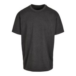 Męska Koszulka Heather Heavyweight Oversized T-shirt. Brązowe koszulki sportowe męskie BUILD YOUR BRAND, m, bez wzorów, sportowe, bez kołnierzyka. Za 78.99 zł.
