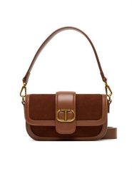 TWINSET Torebka Tracollla 252TD8371 Brązowy. Brązowe torebki do ręki damskie Twinset, bez wzorów, ze skóry, bez dodatków. Za 1,169.00 zł.