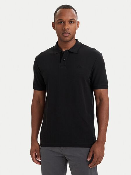 BOSS Polo Phoenix 50560227 Czarny Regular Fit. Czarne koszulki polo męskie Boss, m, bez wzorów, bez ramiączek. Za 399.99 zł.