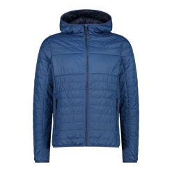 Kurtka z kapturem CMP. Czarne kurtki sportowe męskie CMP, bez wzorów, z puchu, trekkingowe. Za 403.50 zł.
