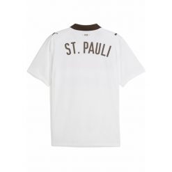 Męska koszulka wyjazdowa FC St. Pauli 25/26 PUMA White Espresso Brown. Białe koszulki sportowe męskie Puma, m, bez wzorów, bez kołnierzyka, bez ramiączek, do piłki nożnej. Za 403.00 zł.