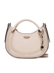 Guess Torebka Tatum HWNG96 67060 Beżowy. Brązowe torebki do ręki damskie Guess, z aplikacjami, ze skóry, bez dodatków. Za 489.99 zł.
