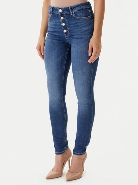 Guess Jeansy W5BA28 D0793 Niebieski Skinny Fit. Niebieskie jeansy damskie Guess. Za 435.00 zł.