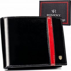 Rovicky Duży, elegancki portfel męski ze skóry naturalnej - Rovicky NoSize. Portfele męskie ROVICKY, bez wzorów, ze skóry. Za 171.83 zł.