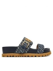 Liu Jo Klapki Livia 02 SA6109 TX523 Granatowy. Niebieskie klapki damskie Liu Jo, bez wzorów, z materiału, bez obcasa. Za 469.99 zł.