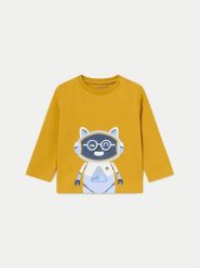 Mayoral Bluzka 2040 Żółty Regular Fit. Żółte t-shirty dla chłopców Mayoral, bez wzorów, z bawełny, bez ramiączek. Za 39.99 zł.
