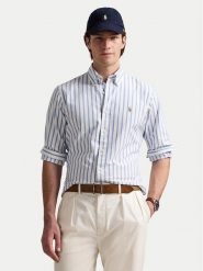 Polo Ralph Lauren Koszula 710906622001 Niebieski Custom Fit. Niebieskie koszule męskie Polo Ralph Lauren, m, bez wzorów, z bawełny, bez kołnierzyka, bez ramiączek. Za 729.99 zł.