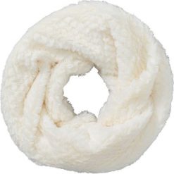 Szal koło bonprix biel wełny. Białe szaliki i chusty damskie bonprix, z wełny. Za 54.99 zł.
