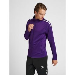 Bluza sportowa dla dorosłych Hummel Core XK Poly Zip Sweat. Niebieskie bluzy damskie Hummel, na wiosnę, s, bez wzorów, z dresówki, bez kaptura. Za 192.45 zł.