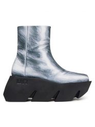 United Nude Botki Bull Canvas LO 110231006202 Srebrny. Szare botki damskie United Nude, z materiału, bez obcasa, na koturnie, bez zapięcia. Za 1,189.00 zł.