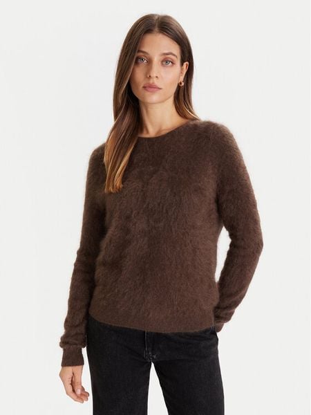 ViCOLO Sweter 22066F Brązowy Regular Fit. Brązowe swetry damskie ViCOLO, m, bez wzorów, z kaszmiru, bez kołnierzyka, bez ramiączek, bez kaptura. Za 1,189.00 zł.