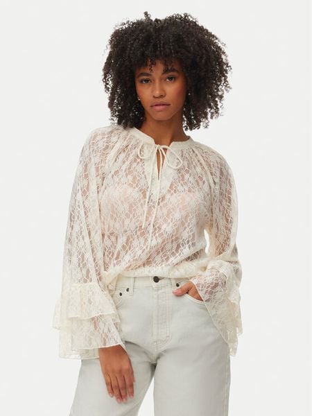 Vero Moda Bluzka Loulou 10345400 Biały Loose Fit. Białe bluzki damskie Vero Moda, l, bez wzorów, z syntetyku, bez kołnierzyka, bez ramiączek. Za 127.99 zł.