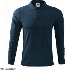 MALFINI Single J. LS 211 - ADLER - Koszulka polo męska, 180 g/m, 100% bawełna, - granatowy - rozmiar L. Niebieskie koszulki polo męskie Malfini, l, bez wzorów, z bawełny, bez ramiączek. Za 46.77 zł.