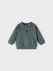 NAME IT Bluza 13206861 Zielony Regular Fit. Zielone bluzy dla chłopców Name it, bez wzorów, z bawełny, bez ramiączek, bez kaptura. Za 59.99 zł.