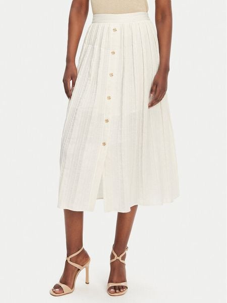 TWINSET Spódnica trapezowa 251TT2143 Écru Loose Fit. Białe spódnice damskie Twinset, bez wzorów, z bawełny, trapezowe. Za 654.99 zł.