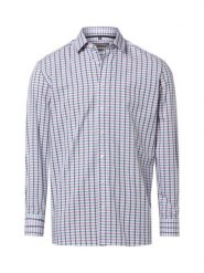 Finshley & Harding Męska koszula biznesowa - Easy Care Mężczyźni Modern Fit Bawełna (100%) niebieski|czerwony w kratkę, 45. Czerwone koszule męskie Finshley & Harding, m, bez wzorów, z bawełny, biznesowe, bez kołnierzyka, bez ramiączek. Za 179.95 zł.