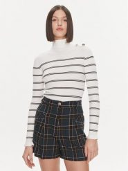 Liu Jo Golf MF3002 MS99E Biały Slim Fit. Białe swetry damskie Liu Jo, xl, bez wzorów, z syntetyku, bez kołnierzyka, bez ramiączek, bez kaptura. Za 579.99 zł.