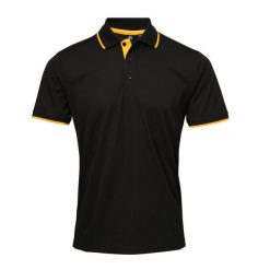 Męska Koszulka Polo Coolchecker Contrast. Brązowe koszulki polo męskie PREMIER, m, bez wzorów, bez ramiączek. Za 93.99 zł.