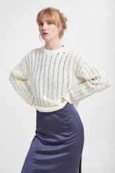 Sweter damski Julia SAMSØE SAMSØE. Swetry damskie Samsøe & Samsøe, m, bez wzorów, bez kołnierzyka, bez ramiączek, bez kaptura. W wyprzedaży za 399.50 zł.