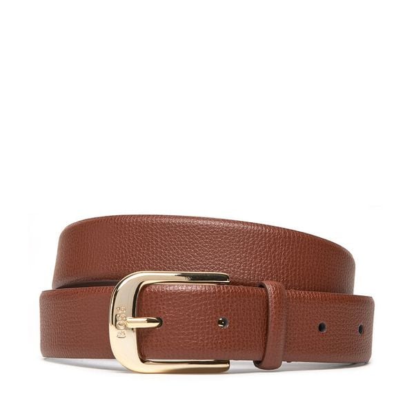 Pasek Damski BOSS. Brązowe paski damskie Boss, bez wzorów. Za 229.99 zł.