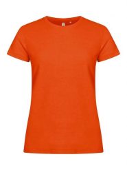 Clique Basic-T Women Dopasowany t-shirt bawełniany – blood orange. Brązowe t-shirty damskie CLIQUE, s, bez wzorów, z bawełny, bez kołnierzyka. Za 99.74 zł.
