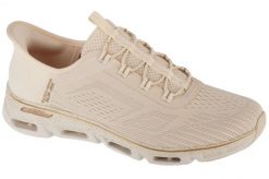 Buty sportowe Sneakersy damskie, Slip-Ins: Glide-Step Gratify - Pace. Brązowe obuwie sportowe damskie Skechers, bez wzorów, z materiału, trekkingowe. Za 427.15 zł.