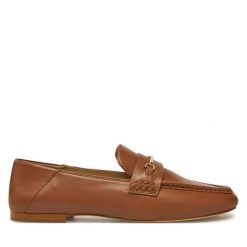 Mokasyny Michael Kors. Brązowe mokasyny damskie Michael Kors, ze lnu. Za 499.99 zł.
