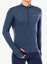 Bluza z zamkiem 1/2 męska La Sportiva Swift Long Sleeve. Niebieskie bluzki z długim rękawem męskie La Sportiva, l, bez wzorów, z materiału, bez kołnierzyka. Za 412.49 zł.