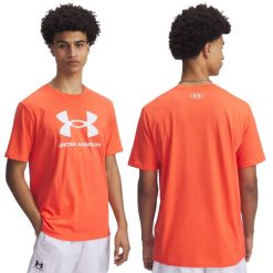 Koszulka fitness męska Under Armour z krótkim rękawem. Brązowe koszulki sportowe męskie Under Armour, m, bez wzorów, bez kołnierzyka, bez ramiączek, na fitness i siłownię. W wyprzedaży za 46.89 zł.