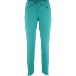 Dżinsy "authentik-stretch" SKINNY bonprix matowy turkusowy. Jeansy damskie marki bonprix. Za 89.99 zł.