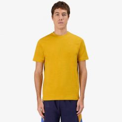 Koszulka Kappa Cafers Slim. Żółte koszulki sportowe męskie Kappa, s, bez wzorów, z bawełny, bez kołnierzyka, bez ramiączek, na fitness i siłownię. Za 128.00 zł.