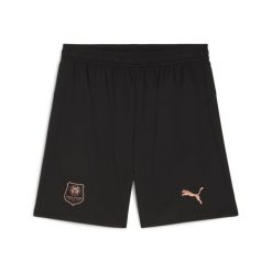Męskie szorty Stade Rennais FC 25/26 PUMA Black Copper Metallic. Czarne krótkie spodenki sportowe męskie Puma, m, bez wzorów, do piłki nożnej. Za 199.00 zł.