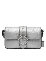 PINKO Torebka Love One Mini Slouchy Fl AI 25-26 PLTT 104340 A2JT Srebrny. Szare torebki do ręki damskie Pinko, bez wzorów, ze skóry, bez dodatków. Za 1,709.00 zł.