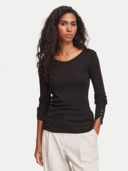 BOSS Bluzka Edeline 50566005 Czarny Regular Fit. Czarne koszule damskie Boss, s, bez wzorów, z bawełny, bez kołnierzyka, bez ramiączek. Za 299.99 zł.