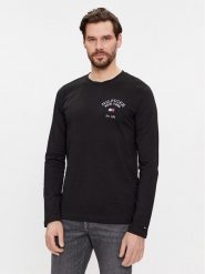 Tommy Hilfiger Longsleeve Arch Varsity MW0MW34252 Czarny Regular Fit. Czarne bluzki z długim rękawem męskie Tommy Hilfiger, m, bez wzorów, z bawełny, bez kołnierzyka. Za 129.99 zł.