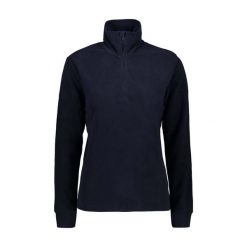 Bluza polarowa damska CMP. Niebieskie bluzy sportowe damskie CMP, bez wzorów, z polaru, bez kaptura, trekkingowe. Za 119.99 zł.