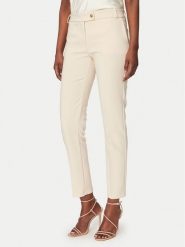 Rinascimento Spodnie materiałowe CFC0128638003 Beżowy Slim Fit. Brązowe spodnie materiałowe damskie Rinascimento, s, bez wzorów, z materiału. Za 399.99 zł.