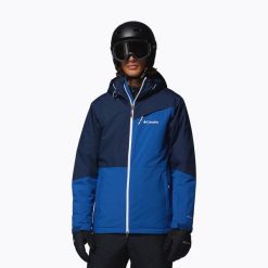 Kurtka narciarska męska Columbia Iceberg Point II. Niebieskie kurtki męskie Columbia, m, bez wzorów, bez kaptura, narciarskie. Za 609.99 zł.