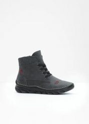 Botki sznurowane Rieker. Szare botki damskie bonprix, bez obcasa, bez zapięcia. Za 299.99 zł.