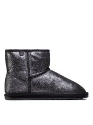 EMU Australia Śniegowce Wallaby Mini Metallic Teens T12358 Czarny. Czarne śniegowce dziewczęce Emu Australia, ze skóry, bez zapięcia. Za 399.99 zł.