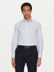 Calvin Klein Koszula K10K114314 Błękitny Slim Fit. Niebieskie koszule męskie Calvin Klein, m, bez wzorów, z bawełny, bez kołnierzyka, bez ramiączek. Za 229.99 zł.
