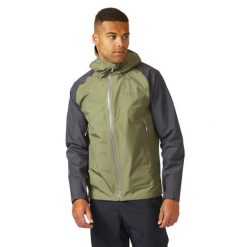 Kurtka przeciwdeszczowa męska Rab Namche Gore-Tex Paclite Jacket z kapturem. Zielone kurtki męskie RAB, m, bez wzorów, z gore-texu, sportowe, z kapturem. Za 839.99 zł.