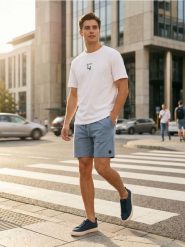 Szorty dresowe z wiązaniem - niebieski. Niebieskie szorty męskie Sinsay, l, bez wzorów, z dresówki. Za 39.99 zł.